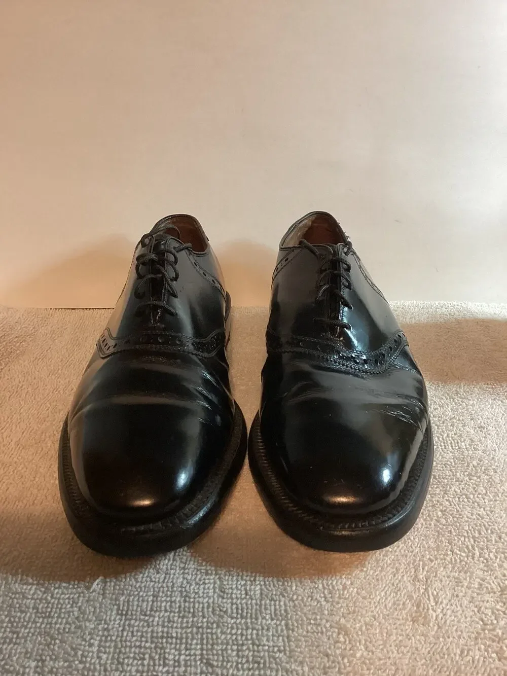 Allen Edmond’s Men’s Dress Shoes 9.5 B Black Lace Up Size 31716 Style